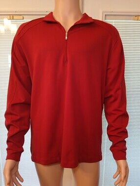 Nike Golf Red Men's Long-Sleeve Quarter Zip Pullover